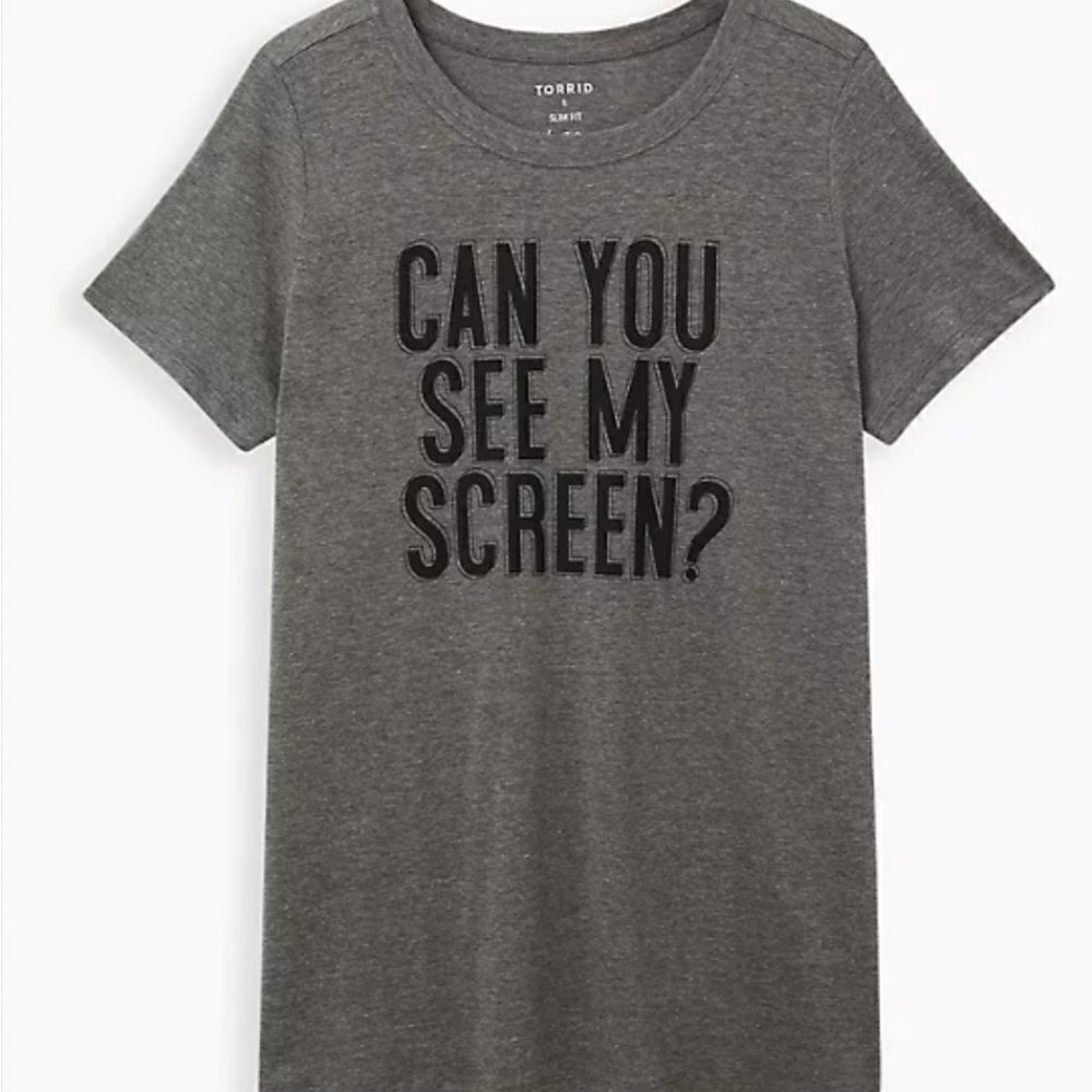 Torrid Slim Fit Crew Tee- see screen Grey size 2
